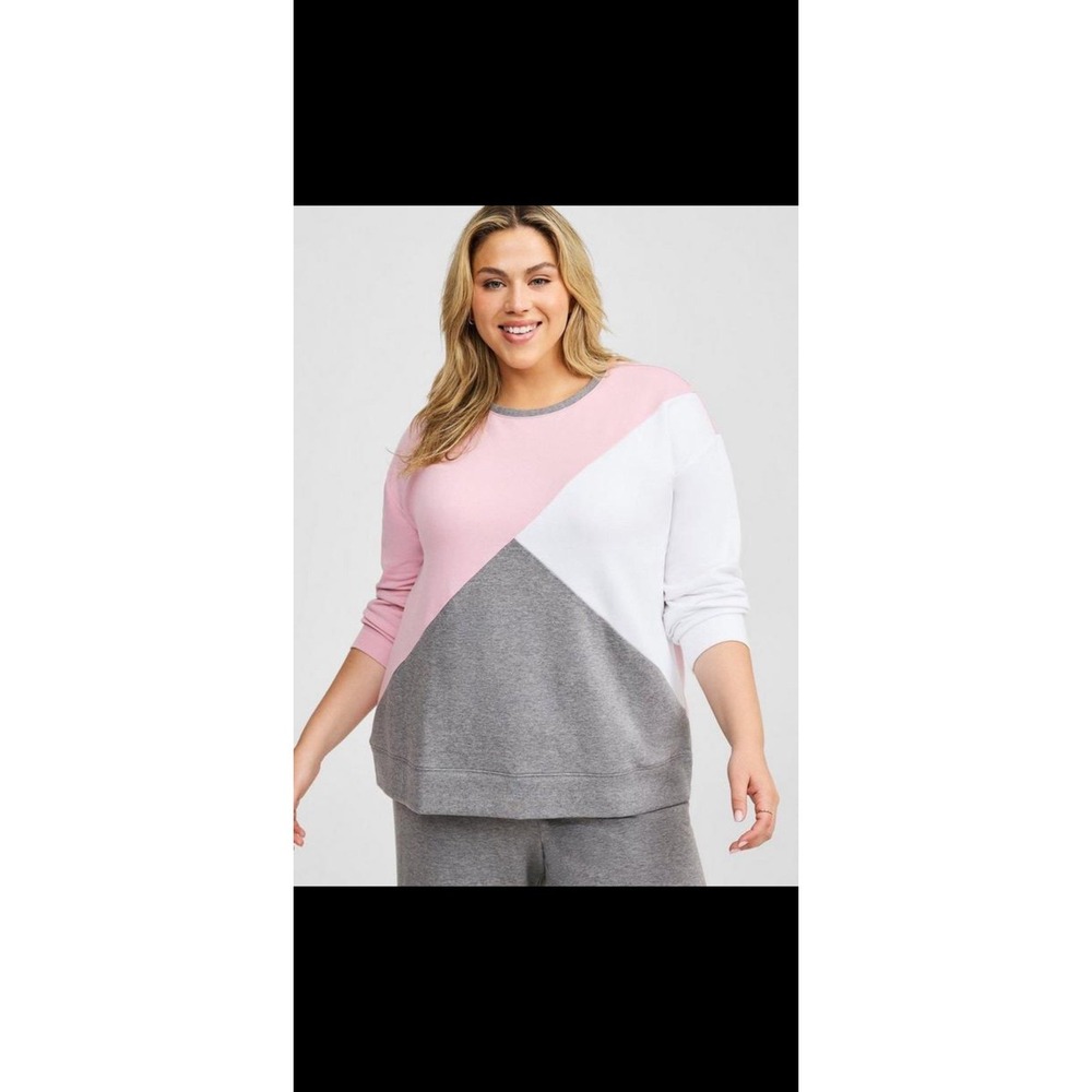 TORRID Super Soft Fleece Crew Neck Drop Shoulder Sweatshirt Sz 1 = 1X